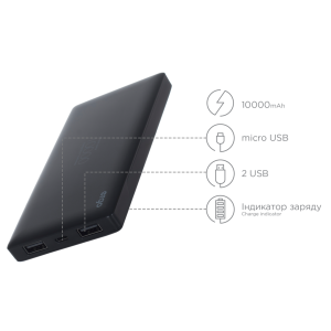 Power bank ERGO LP-83, 10000 mAh Black