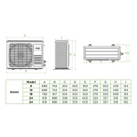 Air conditioner ERGO ACI 2418 CHW