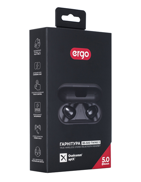 Headset ERGO BS-500 Twins 3 Black 